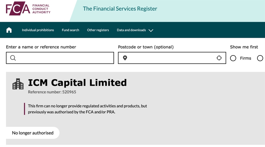 It Took Icm.com 2 Years To Give Up Its Fca License Status20Of20Icm.com27S20Fca20License Id Fc892Cd8 2C6B 4E91 B3B0 2C1371Dd4E76 Size900