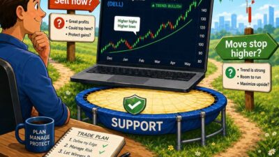 Should You Sell Dell Stock Or Move Your Stop Higher? Practical Lesson In Trade Management
