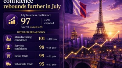 French Business Climate Brightens A Little More As Rebound Extends Into July