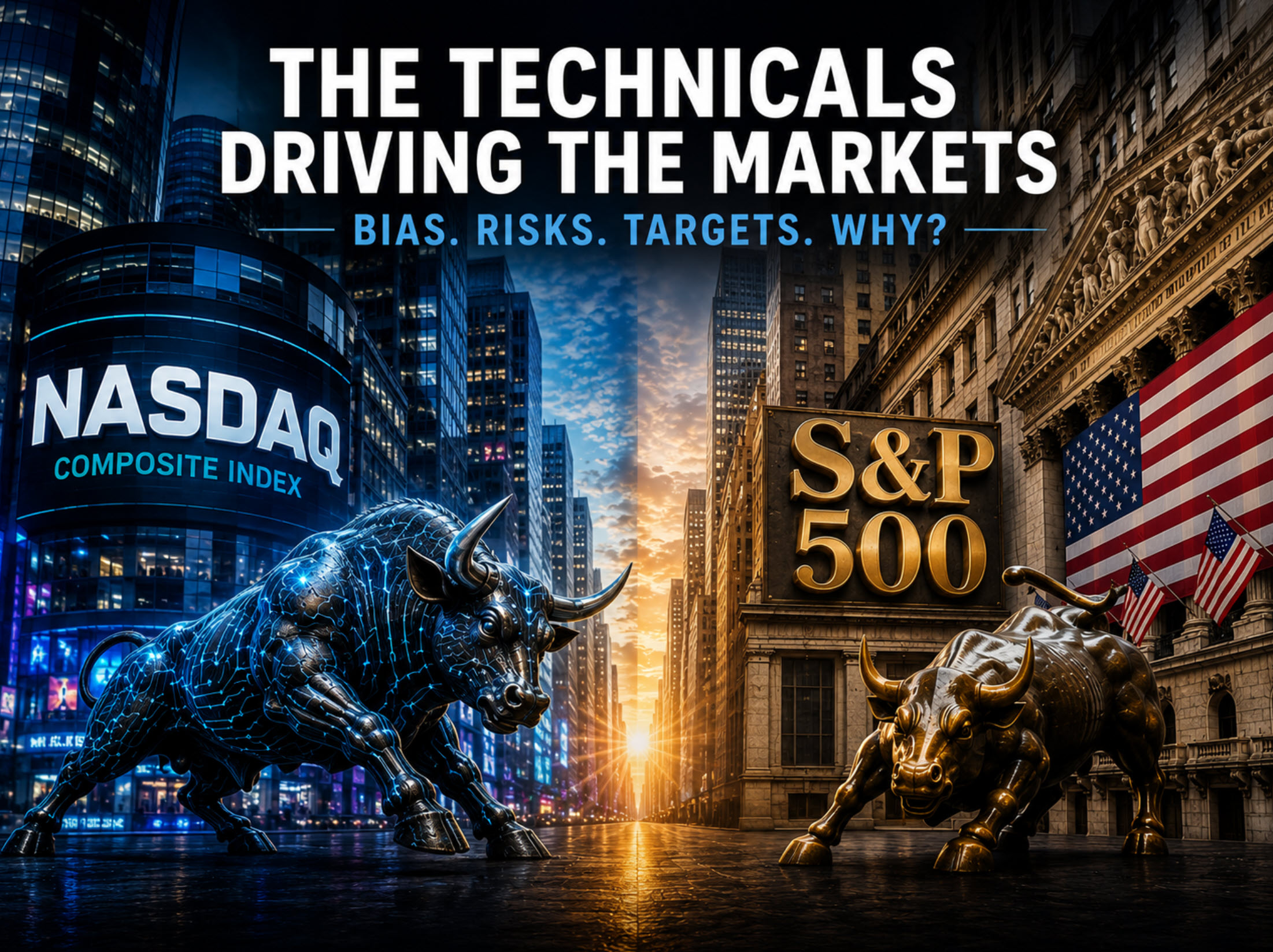 The Declines In The Nasdaq Has Tilted The Short Term Bias More Into Neutral Territory. S&Amp;P Remains More Bullish. Nasdaq20Sampp20Technicals