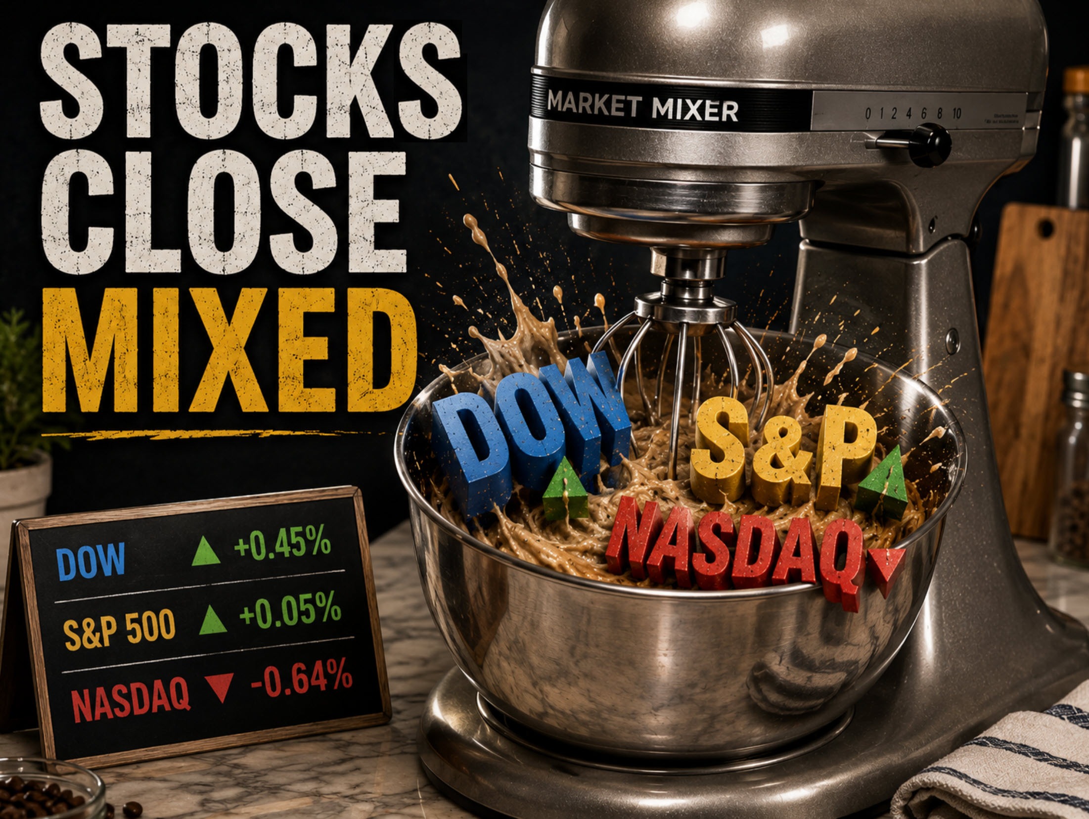 Us Indices Close Mixed. Dow Up. S&Amp;P Unchanged. Nasdaq Down Stocks20Close20Mixed Featured 1784925755