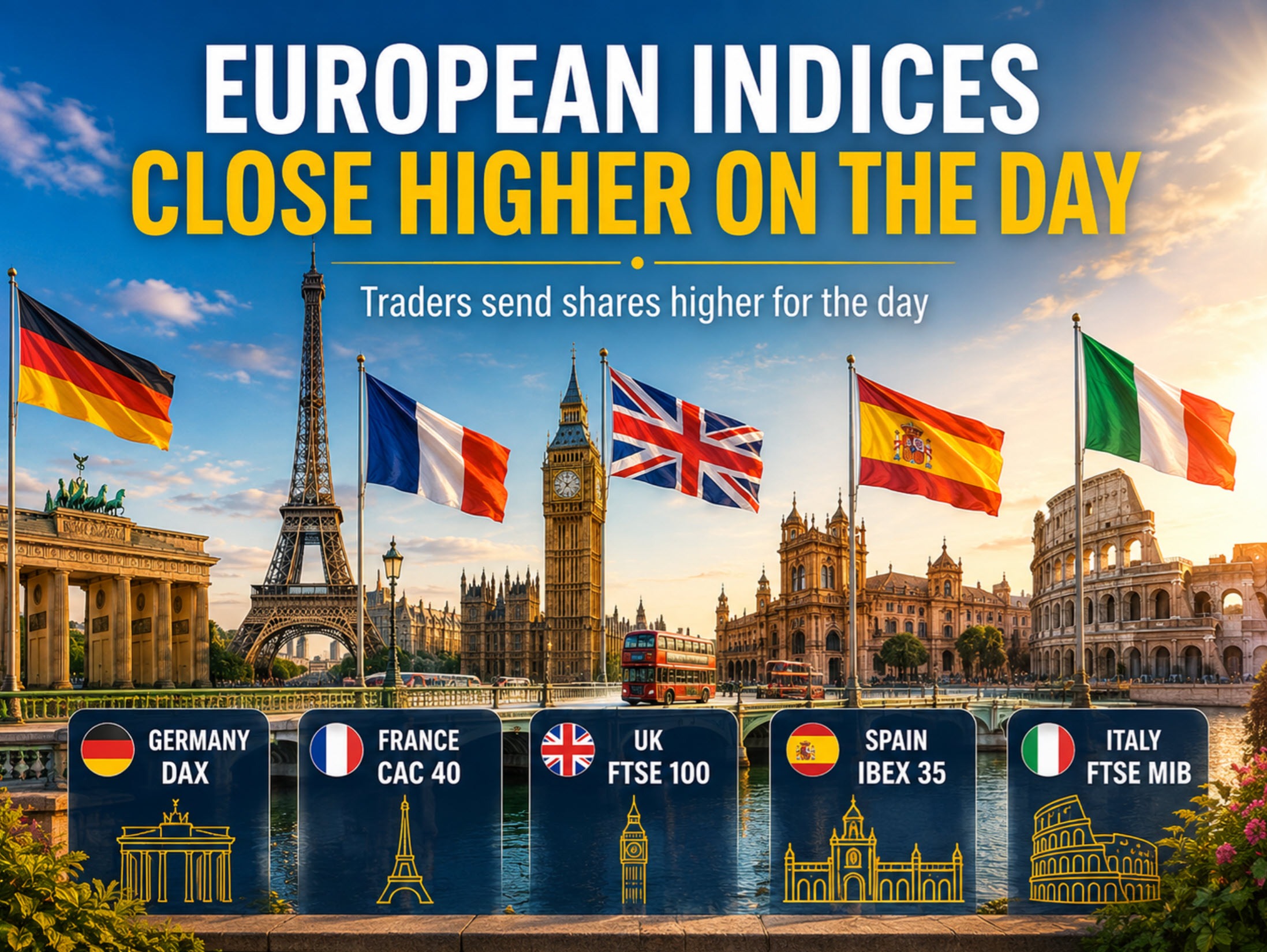 European Stocks Rebound Friday, But Weekly Losses Dominate Europan20Indices20Close20Higher Featured 1787331130